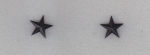 1 star 5/8" SUBDUED BLACK Collar Pins